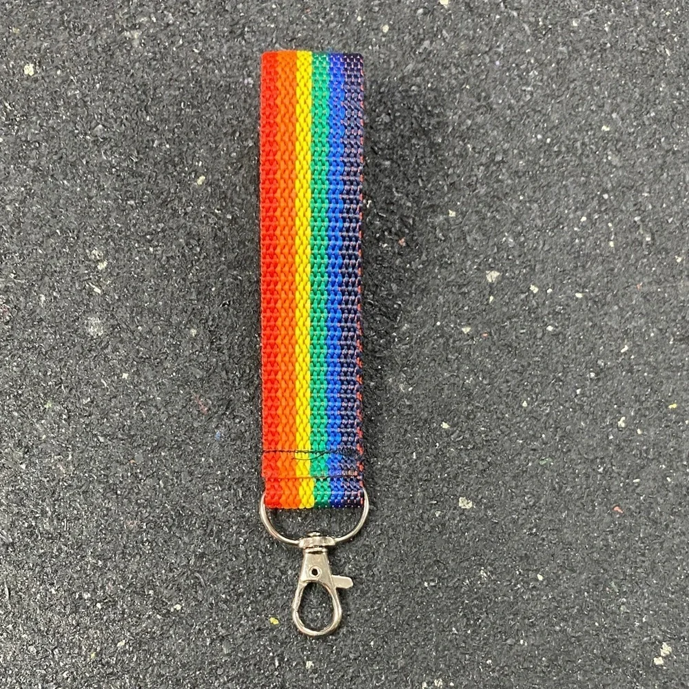 Handmade Rainbow Keychain Wristlet